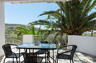 Spacious veranda at Villa Irini in Sifnos