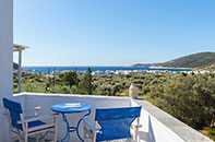 Balcony of the deluxe suite at Sifnos