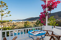 Balcony with sea view at the double room