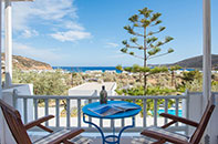 Balcony with sea view at the double room